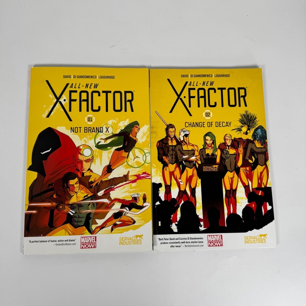 All New X-Factor Volume 1 & 2 Peter David Action and Adventure Comic Books PB